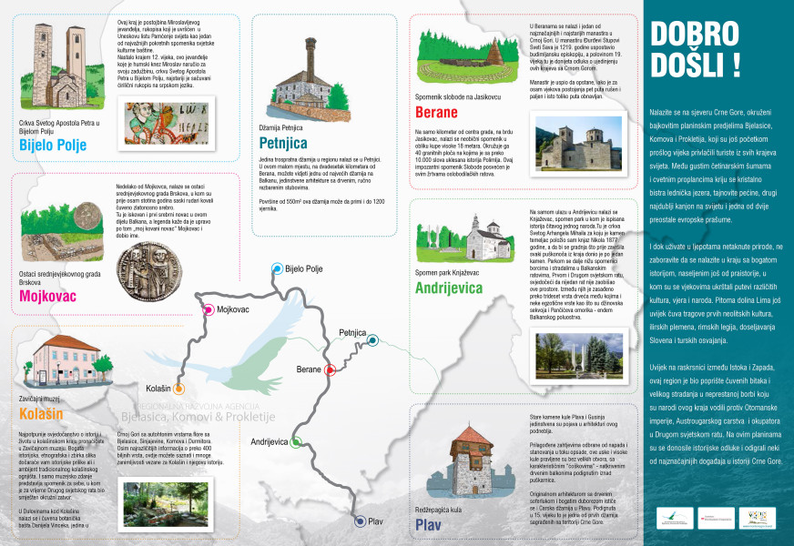 Regionalna mapa - Kulturne rute